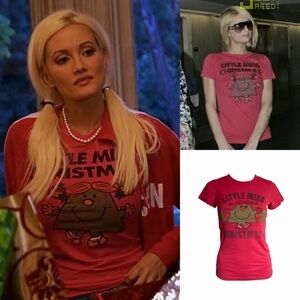 Little Miss Christmas T-shirt As Seen On Holly Madison & Paris Hilton